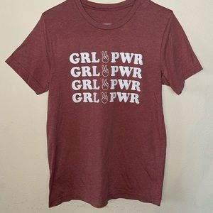 GRL PWR Girl Power Womens Tee Shirt Size M